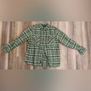 Molokai Surf Co. Olive Plaid Button Down Shirt
